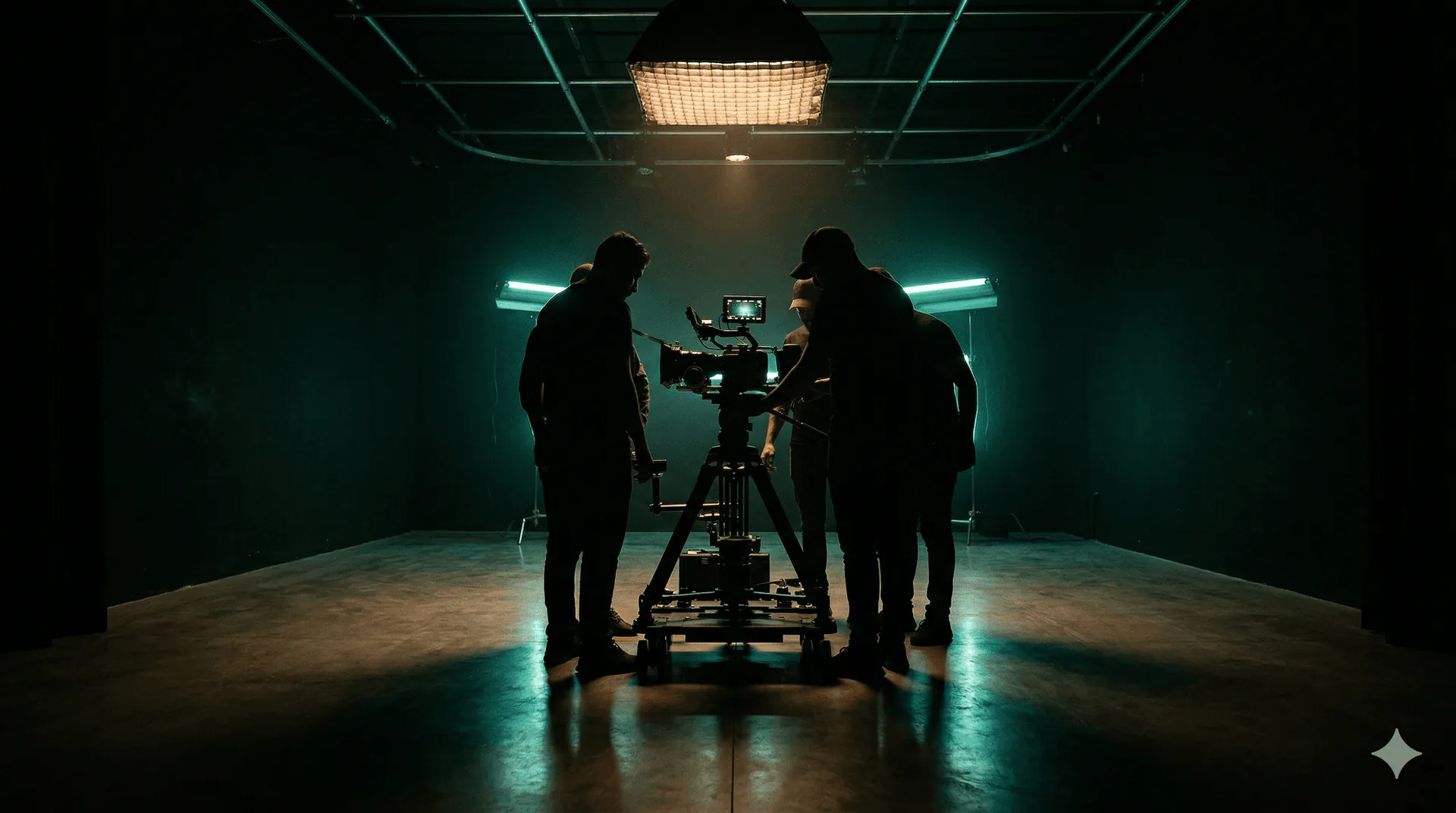 Équipe INTIK en tournage dans le studio fond vert à Alger